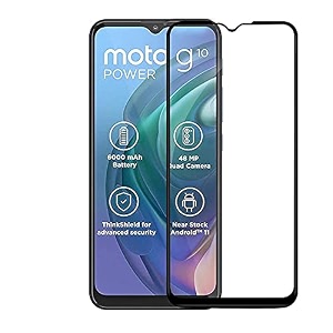 veni son39s tempered glass screen protector compatible for moto g10 g10 power g30 with edge to edge coverage and easy installation kit pack of 1 black