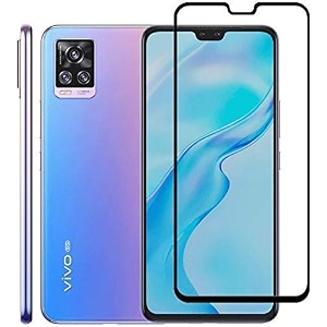 veni son39s tempered glass screen protector compatible for vivo v20 pro with edge to edge coverage and easy installation kit pack of 1 black