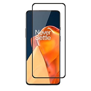 veni son39s tempered glass screen protector compatible for oneplus 9r with edge to edge coverage and easy installation kit pack of 1 black