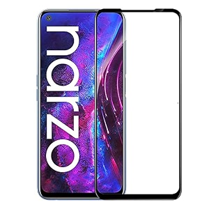 veni son39s tempered glass screen protector compatible for narzo 20 pro 30 pro with edge to edge coverage and easy installation kit pack of 1 black