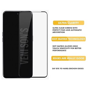 veni son39s tempered glass screen protector compatible for vivo y93 y95 with edge to edge coverage and easy installation kit pack of 1 black