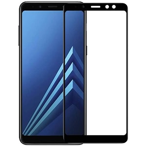veni son39s tempered glass screen protector compatible for samsung galaxy a6 plus  2018 with edge to edge coverage and easy installation kit pack of 1 black