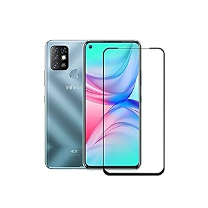 veni son39s tempered glass screen protector compatible for infinix hot 10 note 8i with edge to edge coverage and easy installation kit pack of 1 black