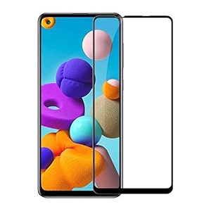 veni son39s tempered glass screen protector compatible for samsung galaxy a21 a21s with edge to edge coverage and easy installation kit pack of 1 black