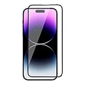 VENI SON'S Tempered Glass Screen Protector Compatible for iphone 14/14 Pro with Edge to Edge Coverage and Easy Installation Kit, Pack of 1, Black