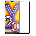 VENI SON'S Tempered Glass Screen Protector Compatible for Vivo Y20/ Y20i with Edge to Edge Coverage and Easy Installation Kit, Pack of 1, Black