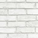 Venilia 54728, Brick, Stone Effect, Decorative, Furniture, Wallpaper, Self-Adhesive Film, PVC, Phthalate-Free, 67.5 cm x 1.5, Polyvinyl Chloride, Wall White, 67,5 cm x 1,5 m