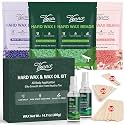 Vennco Hard Wax Beads Kit for Hair Removal, 36 Pieces Wax Beads for Full Body, Face, and Brazilian Bikini, Aloe, Lavender, Cherry Blossom - Includes Pre and Post Wax Oils