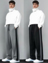 Venner Striped Men Grey Black Track Pants