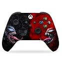 Vennom vs Carnagge Custom X-box Controller Wireless compatible with X-box One/Series X/S by DreamController | Proudly Customized in USA with Permanent HYDRO-DIP Printing(NOT JUST A SKIN) MODDED)