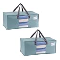 VENO Heavy Duty Moving Bags, Storage Bags, Clear Window, Light Blue, 2 Pack