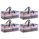 VENO Heavy Duty Moving Bags, Storage Bags, Easy Visibility, Clear, 4 Pack