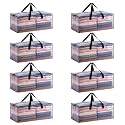 VENO Heavy Duty Moving Bags, Storage Bags, Easy Visibility, Clear, 8 Pack