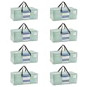 VENO Heavy Duty Moving Bags, Storage Bags, Clear Window, Light Green,8 Pack