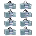 VENO Heavy Duty Moving Bags, Storage Bags, Clear Window, Light Blue, 8 Pack