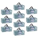 VENO Heavy Duty Moving Bags, Storage Bags, Clear Window, Light Blue,10 Pack