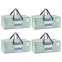 VENO Heavy Duty Moving Bags, Storage Bags, Clear Window, Light Green,4 Pack