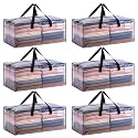 VENO Heavy Duty Moving Bags, Storage Bags, Easy Visibility, Clear, 6 Pack