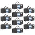 VENO Heavy Duty Moving Bags, Storage Bags, Clear Window, Gray, 10 Pack
