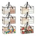 VENO Moving Bags, Storage Bags, Wide Open Top, Clear, 6 Pack