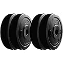 Venom P.V.C Weight Plates, Filled with Concrete, Vinyl Standard Weights Plates, Set for Weight Lifting, Dumbbell Bars, Strength Training Home Gym Fitness Workout