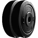 Venom P.V.C Weight Plates, Filled with Concrete, Vinyl Standard Weights Plates, Set for Weight Lifting, Dumbbell Bars, Strength Training Home Gym Fitness Workout