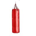 Venom RED Color, Unfilled (Empty), 3.5 Feet Long, SRF (Economical) Material Punching Bag/Kickboxing Bag/Takewondo Bag/Fitness Bag/Professional Training Bag with Hanging Straps