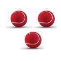 VENOM Soft Cricket Solid Tennis Balls Practice, Training for All Age Group, Recommended for Indoor/Outdoor Street & Beach Cricket (Pack of Three) (Color : Red)