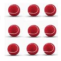 VENOM Soft Cricket Solid Tennis Balls Practice, Training for All Age Group, Recommended for Indoor/Outdoor Street &amp; Beach Cricket (Pack of Nine) (Color : Red)