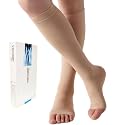 VENOSAN 100 Natural Look Medical Compression Support Stockings for Varicose Veins, Leg Circulation & Pain Relief, Class 2, Open Toe, Ideal for Men & Women, Below Knee, 23-32 mmHg
