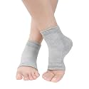 Vented Moisturizing Gel Heel Sock | 1 Pair Toeless Spa Socks for Cracked Heels, Dry Feet &amp; Foot Calluses | Foot Care Treatment (Multicolor)
