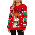 VENTELAN Women's Christmas Sweater Funny Christmas Tree Ugly Pullover Snowflake Long Sleeve Sweater Shirt