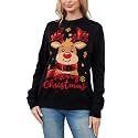 VENTELAN Women's Christmas Sweater Funny Christmas Tree Ugly Pullover Snowflake Long Sleeve Sweater Shirt