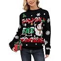 VENTELAN Women's Christmas Sweater Funny Christmas Tree Ugly Pullover Snowflake Long Sleeve Sweater Shirt