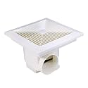 Ventilation Fan, White Square Ceiling Or Wall-Mount, Very Quiet Ceiling Bathroom