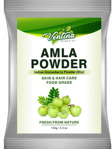 ventina organics amla indian gooseberry powder for eating and hair growth 100 g