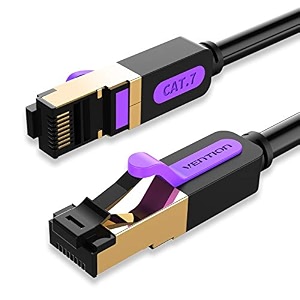 vention cat 7 ethernet cable 5ft lan cable high speed 10gbps 600mhzs rj45 network lan cable gold-plated short ethernet cable for pc ps54 xbox router modem etc