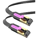 VENTION Cat 8 Ethernet Cable 1.5m Flat High Speed Internet Cable 40Gbps 2000MHz Rj45 Network Lan Cable Gold-Plated Short Ethernet Cable for PC, PS5/4, Xbox, Router, Modem etc