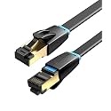 VENTION Cat 8 Ethernet Cable 1.5m Flat High Speed Internet Cable 40Gbps 2000MHz Rj45 Network Lan Cable Gold-Plated Short Ethernet Cable for PC, PS5/4, Xbox, Router, Modem etc