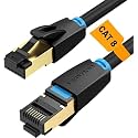 VENTION Cat 8 Ethernet Cable 1.5m Flat High Speed Internet Cable 40Gbps 2000MHz Rj45 Network Lan Cable Gold-Plated Short Ethernet Cable for PC, PS5/4, Xbox, Router, Modem etc