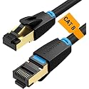 VENTION Cat 8 Ethernet Cable 1.5m Flat High Speed Internet Cable 40Gbps 2000MHz Rj45 Network Lan Cable Gold-Plated Short Ethernet Cable for PC, PS5/4, Xbox, Router, Modem etc