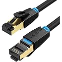 VENTION Cat 8 Ethernet Cable 1.5m Flat High Speed Internet Cable 40Gbps 2000MHz Rj45 Network Lan Cable Gold-Plated Short Ethernet Cable for PC, PS5/4, Xbox, Router, Modem etc