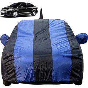 vento dustproof car cover with mirror amp antenna pockets royal blue stripes taffeta polystertriple stitched compatible with volkswagen vento car cover 2010 to 2024 vento car accessories