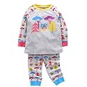Ventra Full Sleeves Owl Print Night Suit - Grey