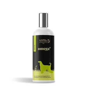 venttura omega comprehensive supplement of 2 3 6 7 amp 9 omega fatty acid for dogs  healthy skin glowing coat and boosting health  for all life stages  omega 23679 fish oil  150 ml oil