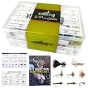 Ventures Fly Co. | 122 Premium Hand Tied Fly Fishing Flies Assortment | Two Fly Boxes Included | Dry, Wet, Nymphs, Streamers, Wooly Buggers, Terrestrials | Trout, Bass Lure Set, Kit, Gift