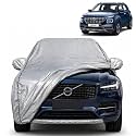 Venue 100% Waterproof Car Cover | Dustproof Sun Protection Cover | Soft Cotton Lining | Triple Stitched | Mirror Pocket | Antenna Pocket | All Weather Body Cover (Silver with Yellow Piping)