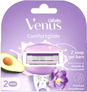 venus comfortglide hair removal cartridges avocado  freesia scent