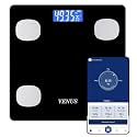 Venus (India) BMI Weight Scale & Body Fat Analyzer with IOS/Android App Sync,25+ Essential Composition Metrics Weighing Machine for Home Health Monitoring (Black)