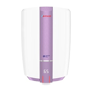 venus splash pro smart 25sx 25-litre storage water heater porcelain enamelled glass lined tank bee star rating - 5 stars  guarantee 10 years on inner tank  whitepurple haze